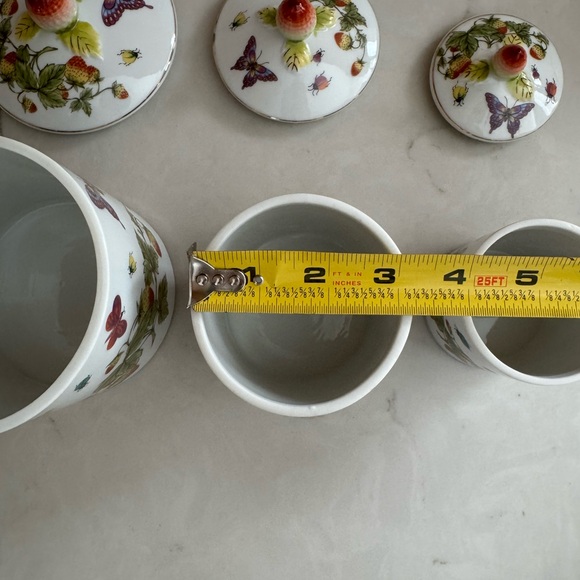 Lenwile Ardalt Full Set Of 4 Canisters Jars Japan 7052 Butterflies - Picture 12 of 13